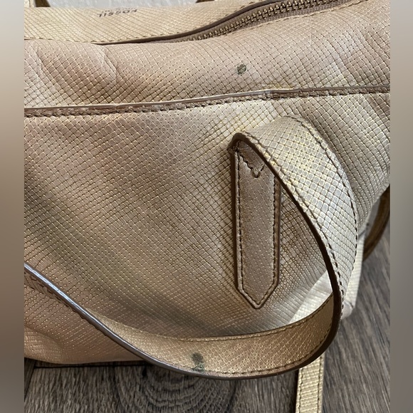 Gold Fossil Sydney Crossbody Satchel - Picture 3 of 7